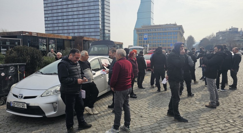 ტაქსის მძღოლების პროტესტი თბილისში
