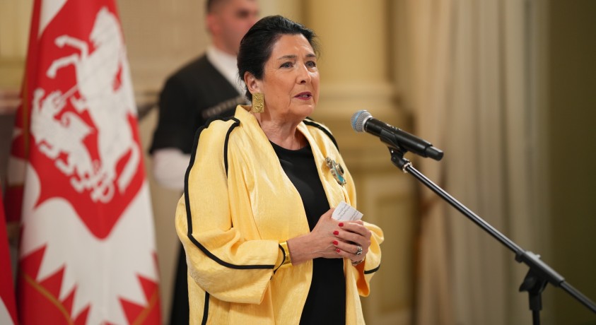 „ეს ვლადიმერ პუტინის მიერ 2012 წელს მიღებული კანონის სრული ასლია“ – სალომე ზურაბიშვილი