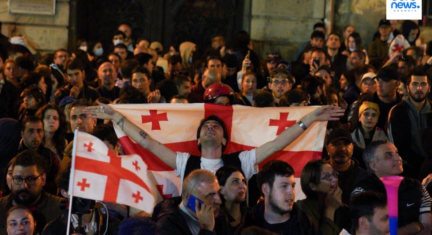 “უცხოური გავლენის გამჭვირვალობის შესახებ” კანონპროექტის წინააღმდეგ საპროტესტო აქციის მესამე დღე