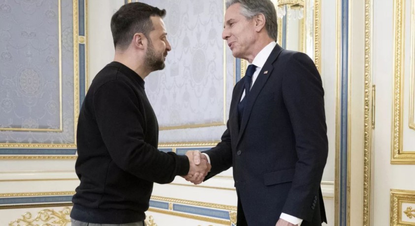 აშშ-ის სახელმწიფო მდივანი ენტონი ბლინკენი კიევში ჩავიდა