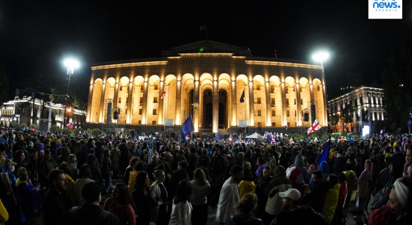 თბილისში საპროტესტო აქციები გრძელდება