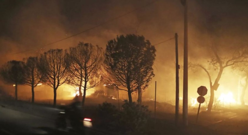 საბერძნეთში ტყის ხანძრებს ებრძვიან