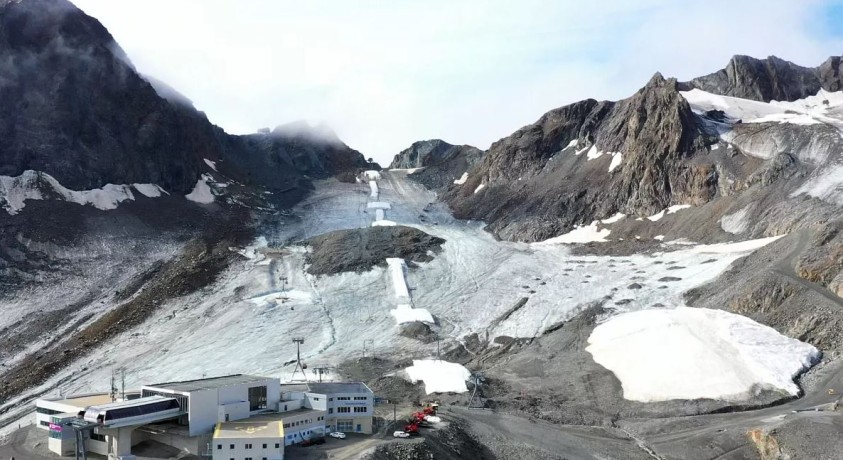 მყინვარების დნობა ავსტრიის ალპებში დაბლობის ლანდშაფტს ცვლის