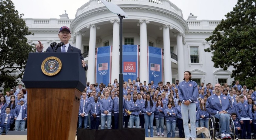 აშშ-ის პრეზიდენტი ჯო ბაიდენი ოლიმპიელებს შეხვდა