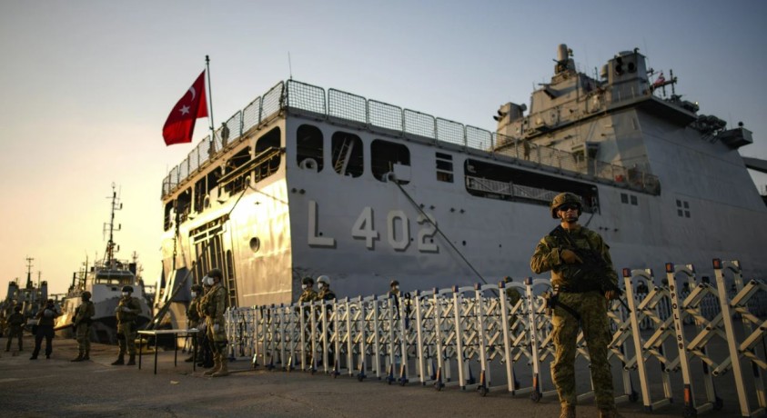 ბეირუთის პორტში ორი თურქული ხომალდი შევიდა