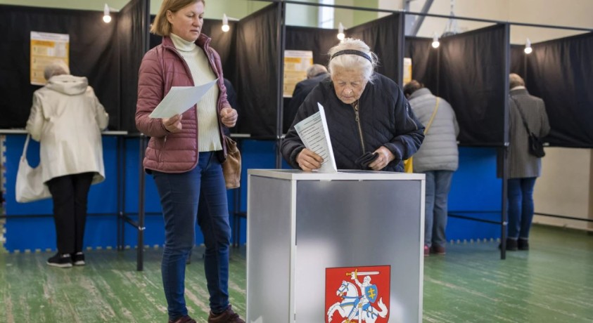 13 ოქტომბერს ლიეტუვაში საპარლამენტო არჩევნების პირველი ტური გაიმართა