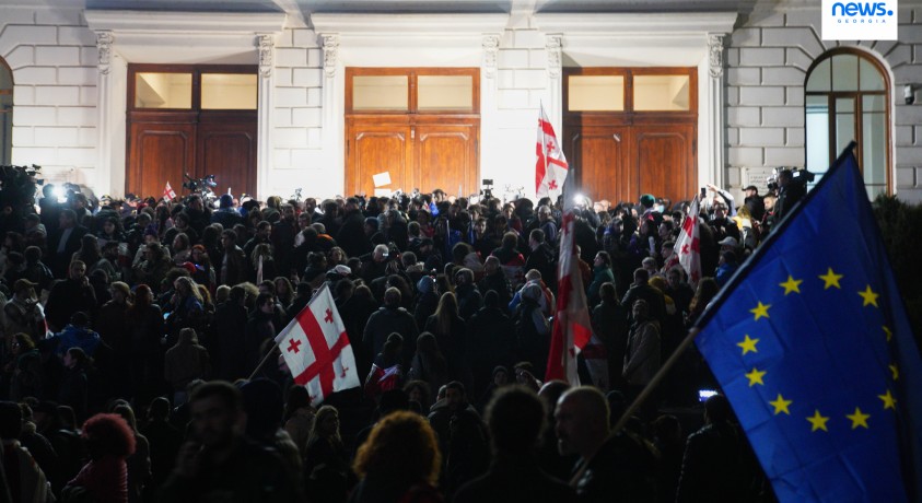 აქცია თბილისის სახელმწიფო უნივერსიტეტთან