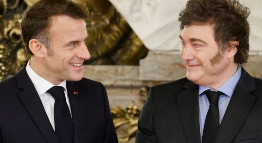 ემანუელ მაკრონი ბუენოს-აირესში არგენტინის პრეზიდენტს ხავიერ მილეის შეხვდა