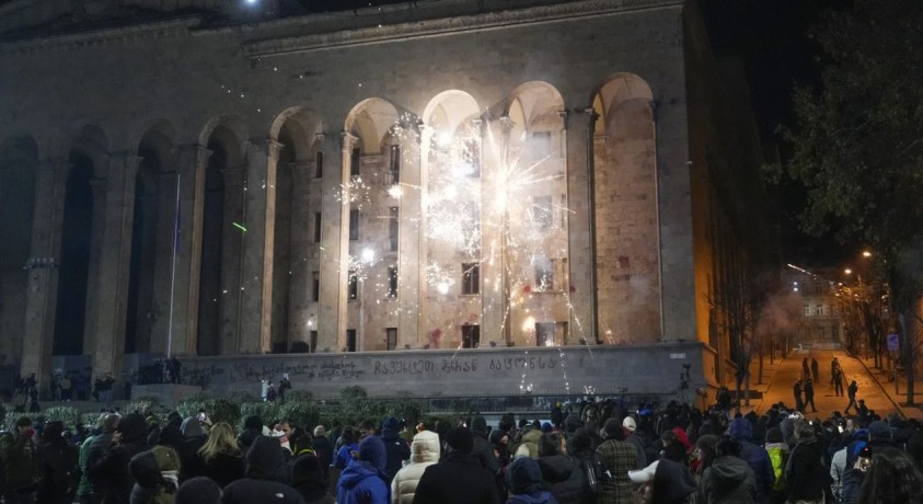 თბილისი, რუსთაველის გამზირი, 10 დეკემბერი, 2024 წელი