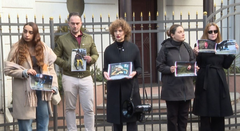 უნგრეთის საელჩოს წინ საპროტესტო აქცია გაიმართა