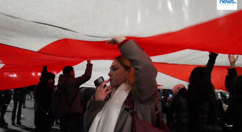 თბილისი, რუსთაველის გამზირი, 23:00, 13 დეკემბერი, 2024 წელი