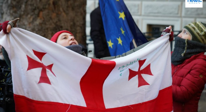 რუსთაველის გამზირზე საპროტესტო აქცია მიმდინარეობს