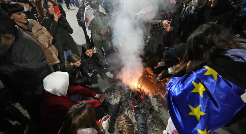 თბილისი, რუსთაველის გამზირი, 21 დეკემბერი, 2024 წელი