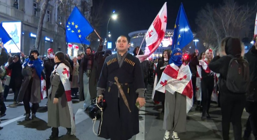 თბილისი, საპროტესტო მსვლელობა, 20:30, 21 დეკემბერი, 2024 წელი