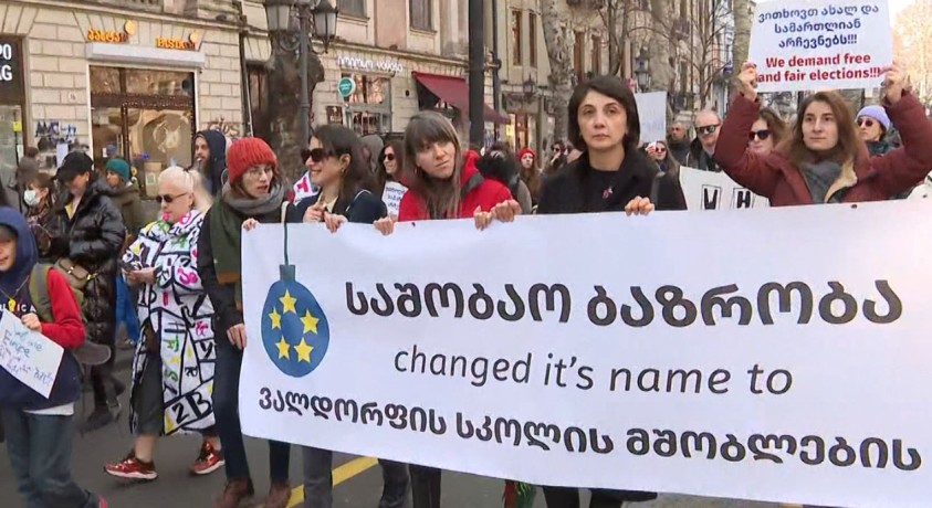 ვალდორფის სკოლის მშობლებისა და პედაგოგების მარში