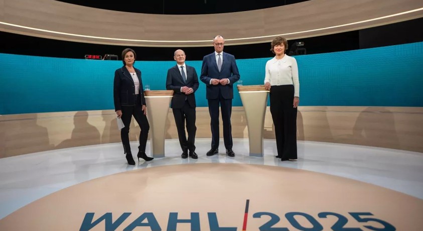 გერმანიის კანცლერმა ოლაფ შოლცმა და მისმა მთავარმა მეტოქემ, ფრიდრიხ მერცმა დებატები გამართეს