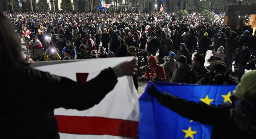 უწყვეტი პროტესტის 95-ე დღე რუსთაველის გამზირზე