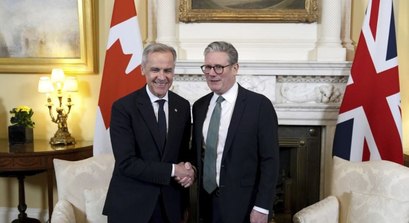 კანადის ახლად არჩეული პრემიერ-მინისტრი ბრიტანელ კოლეგას შეხვდა
