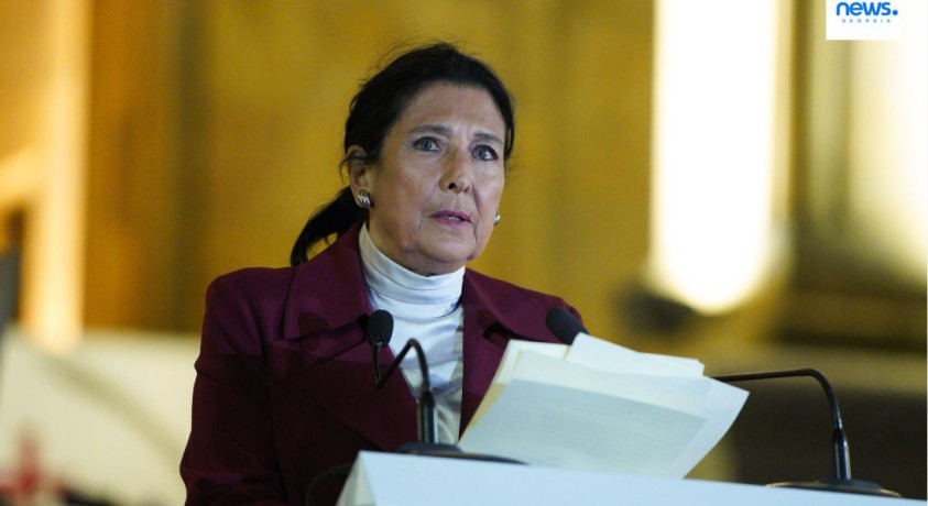 მეხუთე პრეზიდენტის მიმართვა რუსთაველის გამზირზე შეკრებილებს