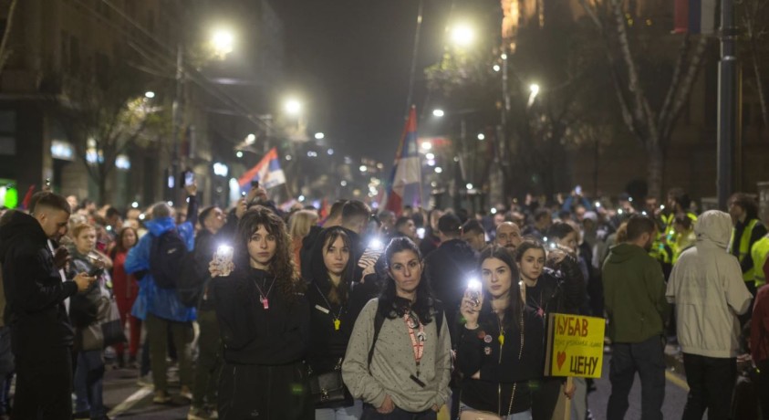 სტუდენტების საპროტესტო მარათონი სერბეთში