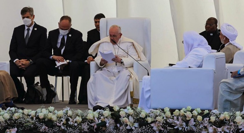 პაპი ფრანცისკე ბაღდადში საღვთო მესას გაუძღვა