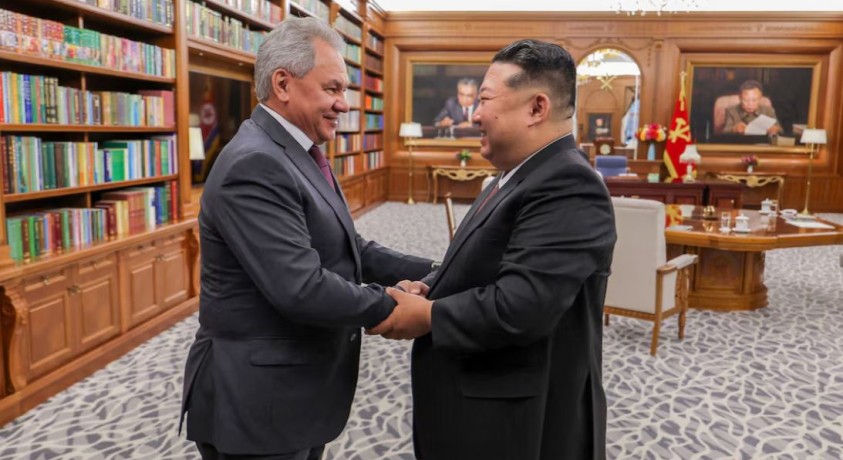 ჩრდილოეთ კორეის ლიდერმა კიმ ჩენ ინმა ფხენიანში რუსეთის უშიშროების საბჭოს მდივანი სერგეი შოიგუ მიიღო