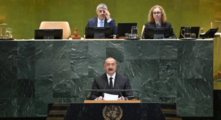 აზერბაიჯანის პრეზიდენტი გაეროს გენერალურ ასამბლეაზე სიტყვით გამოვიდა