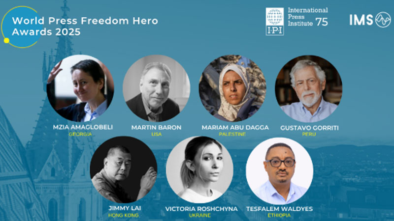 მსოფლიო პრესის თავისუფლების გმირის ჯილდო გადაეცემა 7 ჟურნალისტს, მათ შორის მზია ამაღლობელს