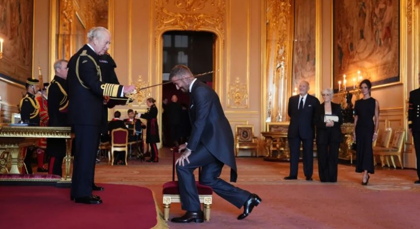 ლეგენდარული ფეხბურთელი დევიდ ბექჰემი რაინდად აკურთხეს