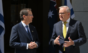 ისრაელის პრეზიდენტი იცხაკ ჰერცოგი ავსტრალიის პრემიერს ენტონი ალბანესს შეხვდა