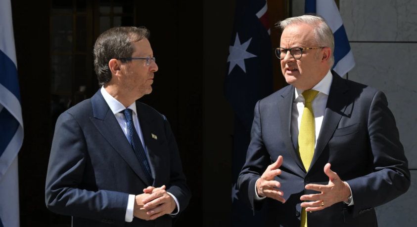 ისრაელის პრეზიდენტი იცხაკ ჰერცოგი ავსტრალიის პრემიერს ენტონი ალბანესს შეხვდა