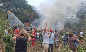 კოლუმბიაში სამხედრო სატრანსპორტო თვითმფრინავი ჩამოვარდა