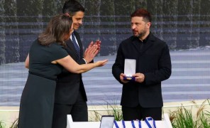 უკრაინის პრეზიდენტ ვოლოდიმირ ზელენსკის  საერთაშორისო „ოთხი თავისუფლების“ ჯილდო მიენიჭა