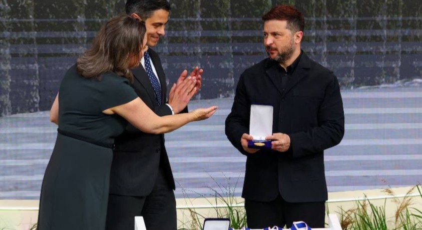 უკრაინის პრეზიდენტ ვოლოდიმირ ზელენსკის  საერთაშორისო „ოთხი თავისუფლების“ ჯილდო მიენიჭა