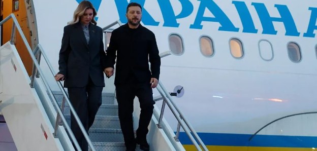 ზელენსკის თვითმფრინავი დრონის შეჯახებას გადაურჩა