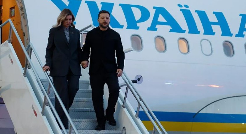 ზელენსკის თვითმფრინავი დრონის შეჯახებას გადაურჩა
