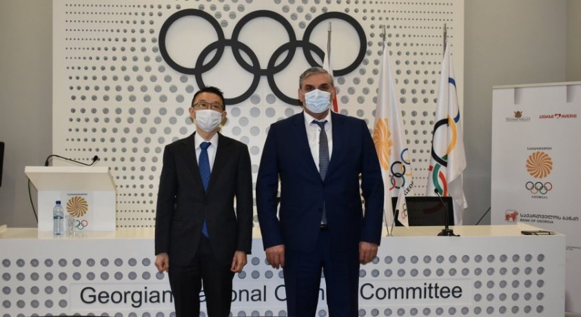 იაპონიის ელჩის ვიზიტი საქართველოს ოლიმპიურ კომიტეტში