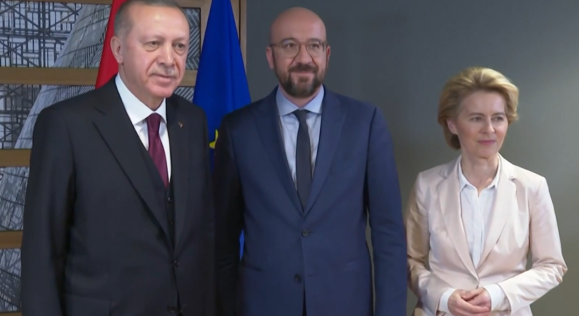 თურქეთში შარლ მიშელი და ურსულა ფონ დერ ლაიენი ჩავიდნენ