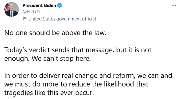 რას წერენ სოციალურ ქსელში ამერიკელი პოლიციელის დამნაშავედ გამოცხადებაზე