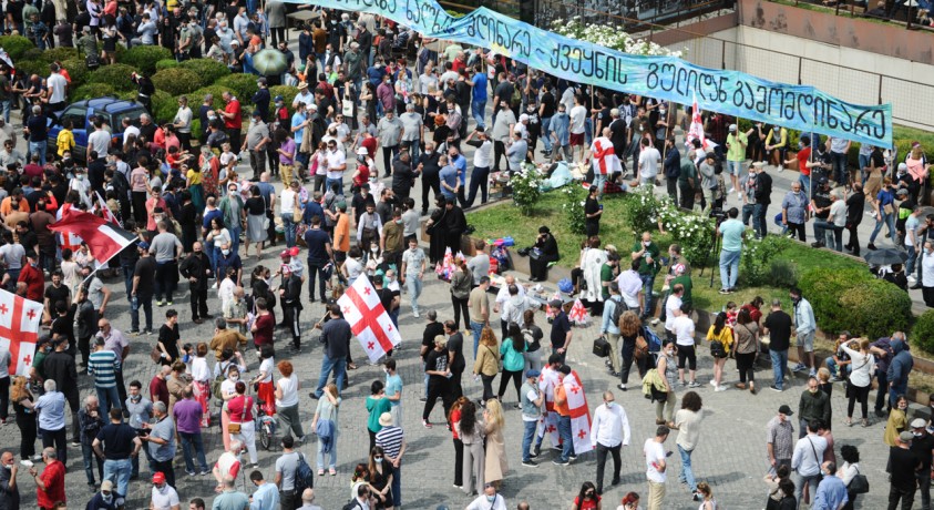 “ნამახვანჰესის” მშენებლობის საწინააღმდეგო აქცია თბილისში