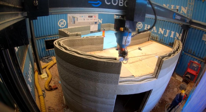 ევროპის ყველაზე დიდი პრინტერი მომავლის სახლებს ბეჭდავს