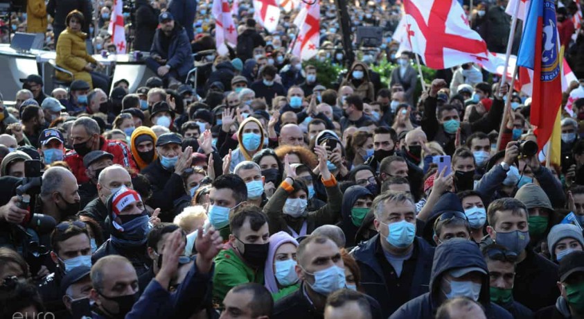 8 ნოემბრის საპროტესტო აქცია – ფოტოკოლაჟი