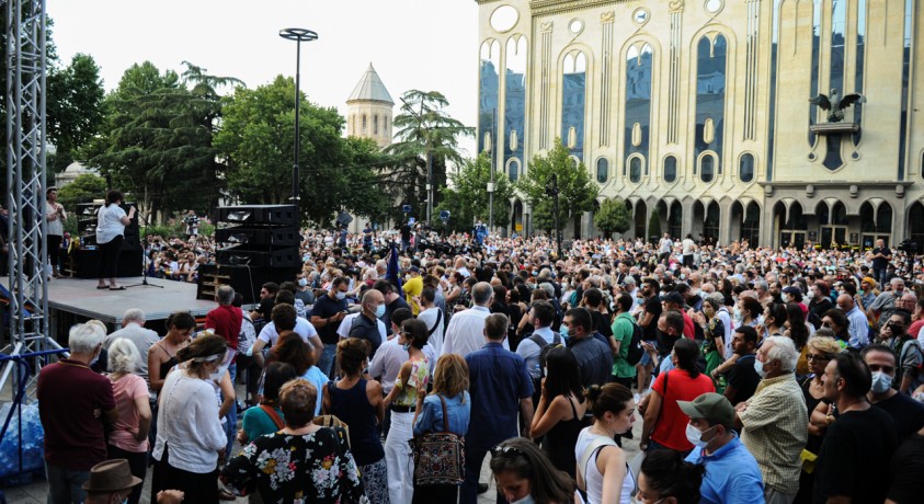 17 ივლისის მედიის პროტესტის ფოტოქრონიკა