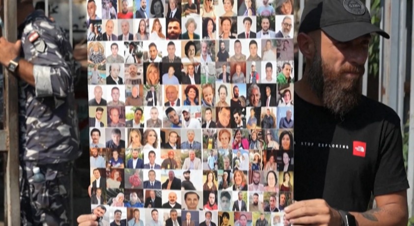 ბეირუთის პორტში მომხდარი აფეთქების შედეგად გარდაცვლილთა ნათესავებმა აქცია გამართეს