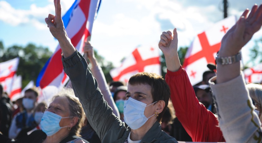 „ნაციონალური მოძრაობა“ მიხეილ სააკაშვილის გათავისუფლების მოთხოვნით საპროტესტო აქციებს მართავს