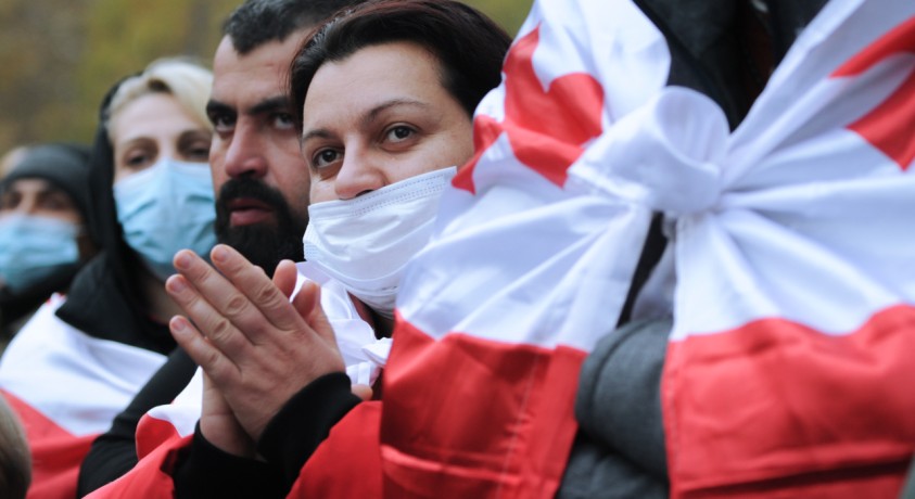 “ნაციონალური მოძრაობის” მხარდამჭერების აქცია – 19 ნოემბრის ფოტოქრონიკა