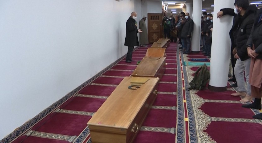 საფრანგეთში 24 ნოემბერს დაღუპული ოთხი მიგრანტის პანაშვიდი გაიმართა