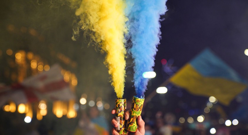 საქართველოს რამდენიმე ქალაქში უკრაინის სოლიდარობის აქცია გაიმართა