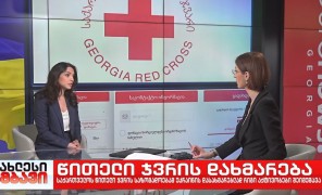 წითელი ჯვრის დახმარება – საქართველოს წითელი ჯვრის პრეზიდენტი ნათია ლოლაძე