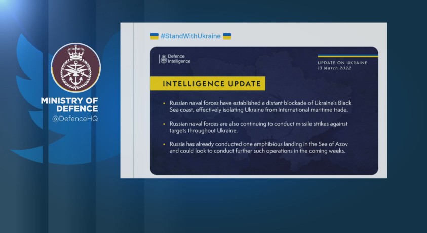 რუსეთის საზღვაო ძალებმა უკრაინის შავი ზღვის სანაპიროზე კონტროლი დაამყარეს